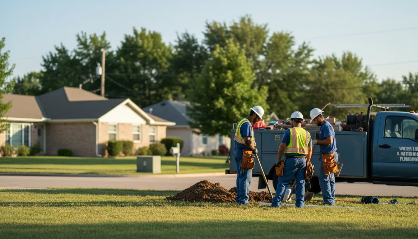 Residential water line and bathroom plumbing service in Douglas, NE